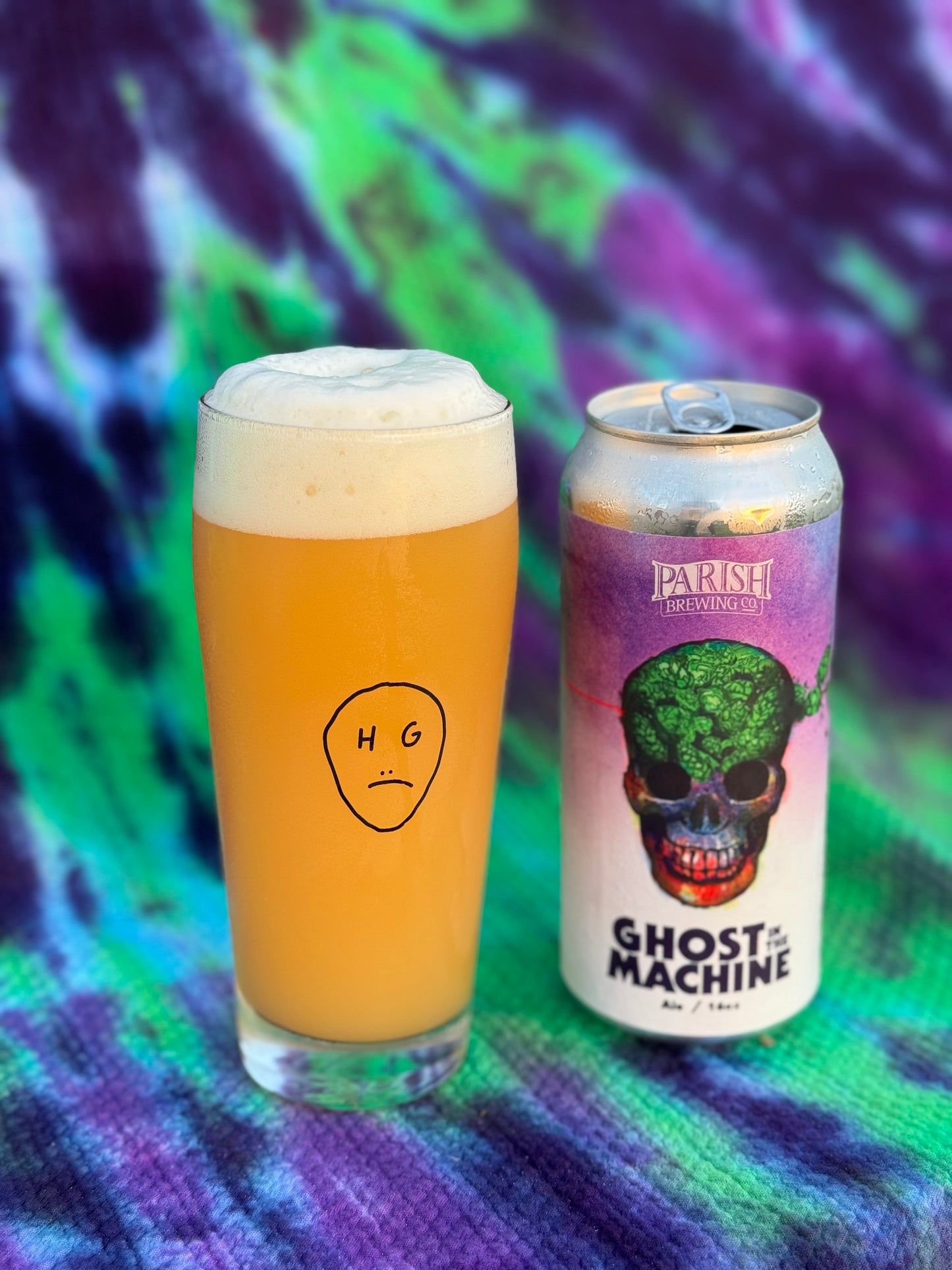 Here Lies 16oz glass